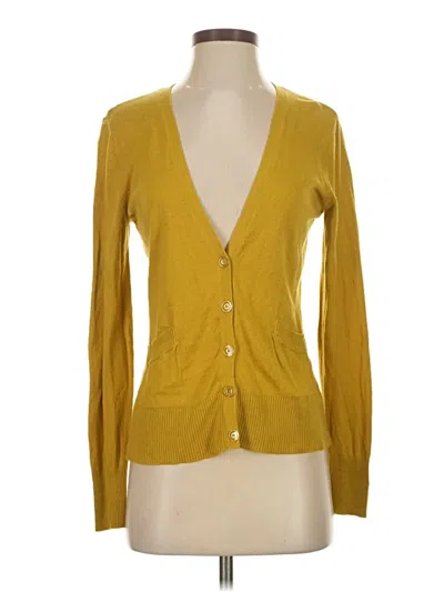 Pre-owned Banana Republic Factory Store Cardigan Sweater In Yellow