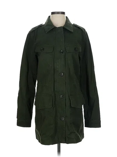 Pre-owned Banana Republic Factory Store Coat In Green