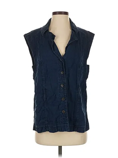 Pre-owned Banana Republic Factory Store Denim Vest In Blue