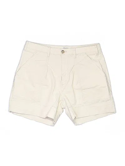 Pre-owned Banana Republic Factory Store Khaki Shorts In White