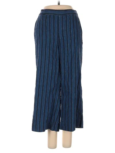 Pre-owned Banana Republic Factory Store Linen Pants In Blue