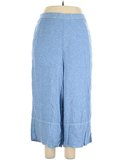 Pre-owned Banana Republic Factory Store Linen Pants In Blue