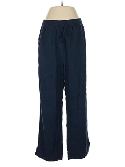 Pre-owned Banana Republic Factory Store Linen Pants In Blue