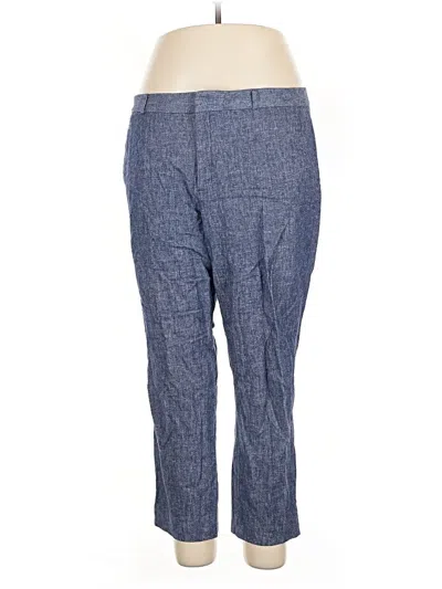 Pre-owned Banana Republic Factory Store Linen Pants In Blue