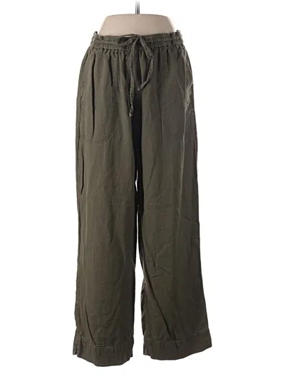 Pre-owned Banana Republic Factory Store Linen Pants In Green