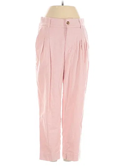 Pre-owned Banana Republic Factory Store Linen Pants In Pink