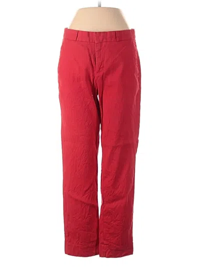 Pre-owned Banana Republic Factory Store Linen Pants In Red