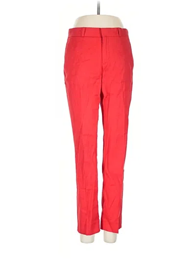 Pre-owned Banana Republic Factory Store Linen Pants In Red