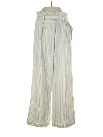 Pre-owned Banana Republic Factory Store Linen Pants In Silver