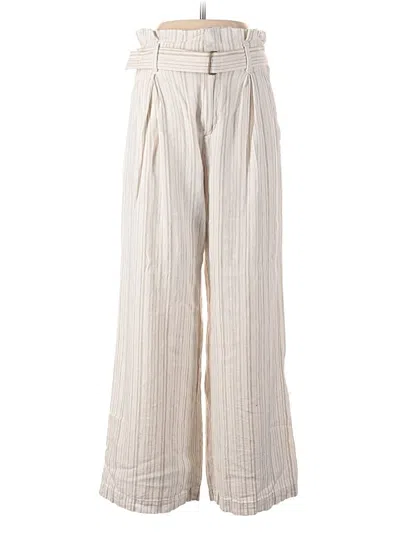 Pre-owned Banana Republic Factory Store Linen Pants In White