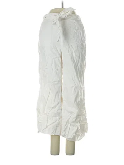 Pre-owned Banana Republic Factory Store Linen Pants In White