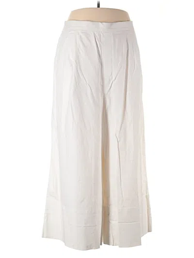 Pre-owned Banana Republic Factory Store Linen Pants In White