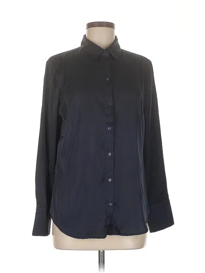 Pre-owned Banana Republic Factory Store Long Sleeve Blouse In Black