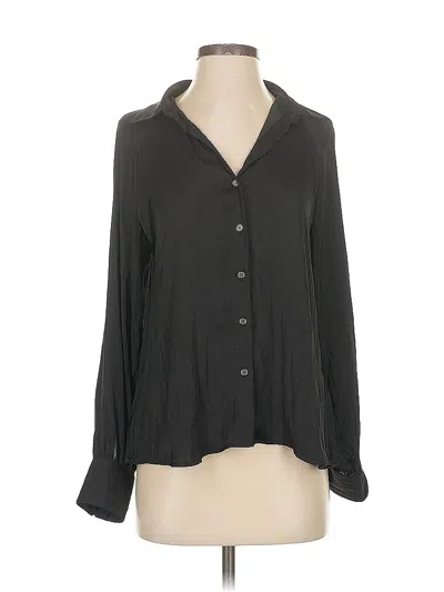 Pre-owned Banana Republic Factory Store Long Sleeve Blouse In Black