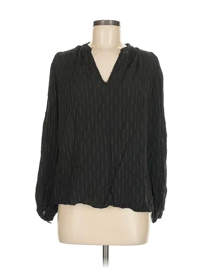 Pre-owned Banana Republic Factory Store Long Sleeve Blouse In Black