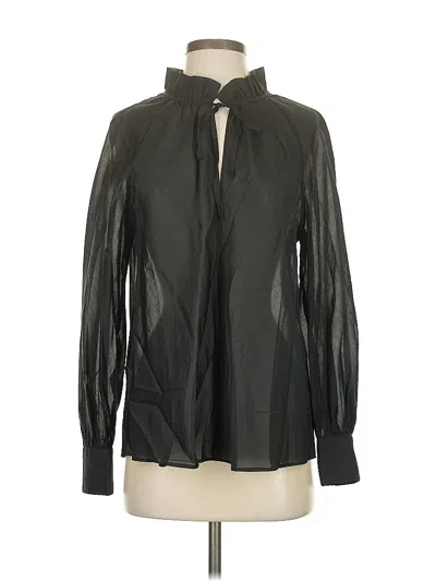 Banana Republic Factory Store Long Sleeve Blouse In Black