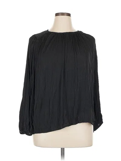 Pre-owned Banana Republic Factory Store Long Sleeve Blouse In Black