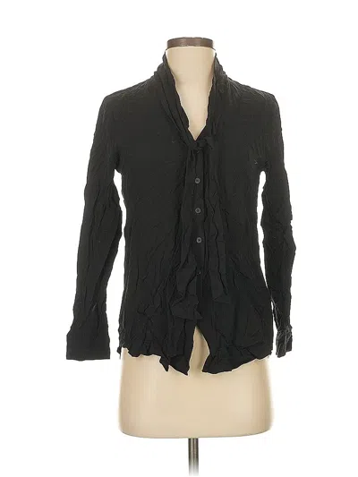Pre-owned Banana Republic Factory Store Long Sleeve Blouse In Black
