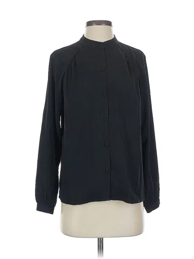 Pre-owned Banana Republic Factory Store Long Sleeve Blouse In Black