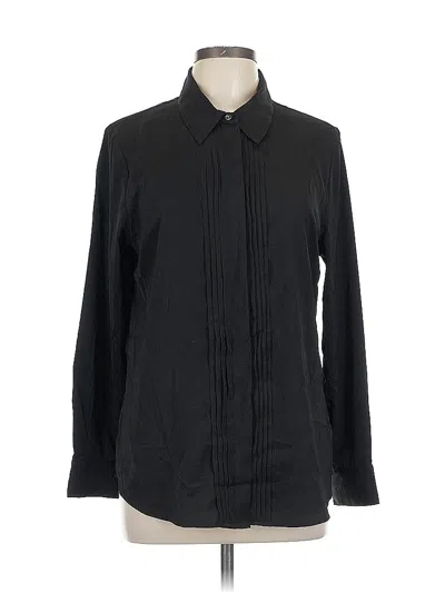Pre-owned Banana Republic Factory Store Long Sleeve Blouse In Black