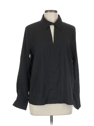 Pre-owned Banana Republic Factory Store Long Sleeve Blouse In Black