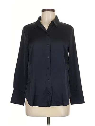 Pre-owned Banana Republic Factory Store Long Sleeve Blouse In Black