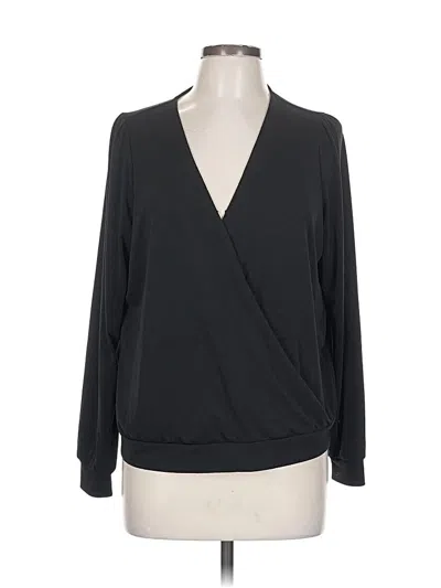 Pre-owned Banana Republic Factory Store Long Sleeve Blouse In Black
