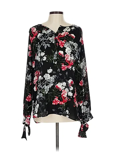 Pre-owned Banana Republic Factory Store Long Sleeve Blouse In Black