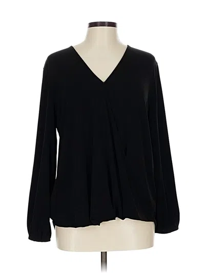 Pre-owned Banana Republic Factory Store Long Sleeve Blouse In Black