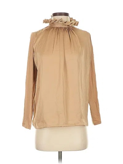 Pre-owned Banana Republic Factory Store Long Sleeve Blouse In Brown