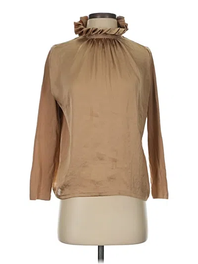 Pre-owned Banana Republic Factory Store Long Sleeve Blouse In Brown
