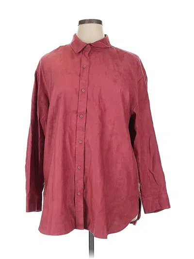 Pre-owned Banana Republic Factory Store Long Sleeve Blouse In Burgundy