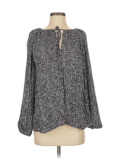 Pre-owned Banana Republic Factory Store Long Sleeve Blouse In Gray