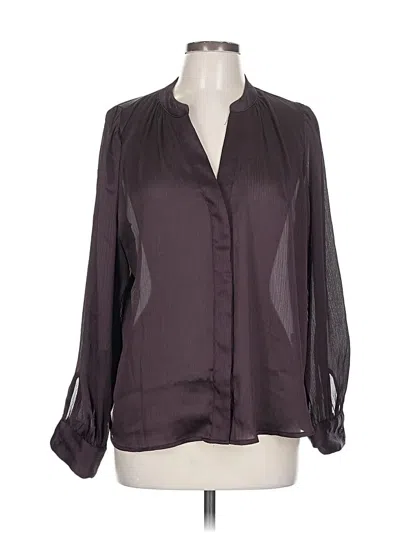 Banana Republic Factory Store Long Sleeve Blouse In Burgundy