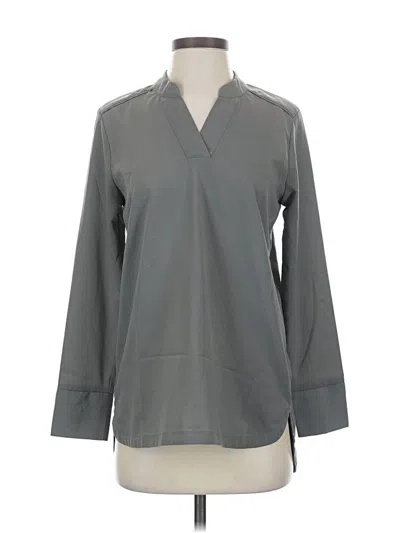 Pre-owned Banana Republic Factory Store Long Sleeve Blouse In Gray
