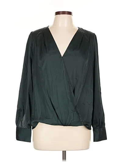 Pre-owned Banana Republic Factory Store Long Sleeve Blouse In Green