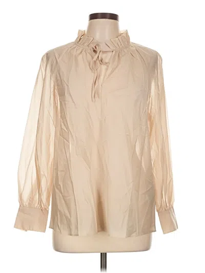 Banana Republic Factory Store Long Sleeve Blouse In Ivory