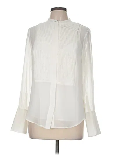 Banana Republic Factory Store Long Sleeve Blouse In Ivory