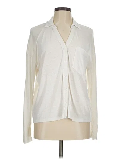 Pre-owned Banana Republic Factory Store Long Sleeve Blouse In Ivory