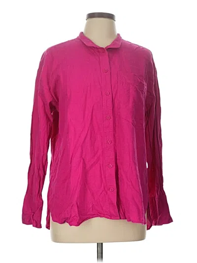 Pre-owned Banana Republic Factory Store Long Sleeve Blouse In Pink