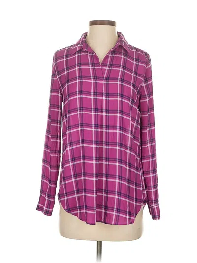 Pre-owned Banana Republic Factory Store Long Sleeve Blouse In Purple