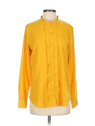 Pre-owned Banana Republic Factory Store Long Sleeve Blouse In Yellow