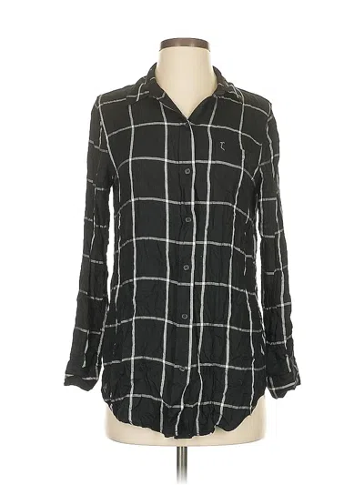 Pre-owned Banana Republic Factory Store Long Sleeve Button Down Shirt In Black