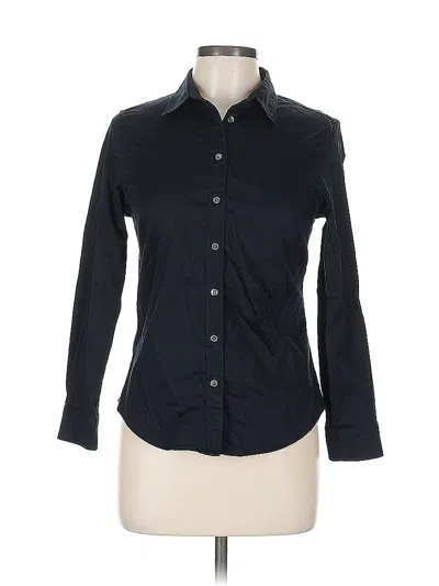 Pre-owned Banana Republic Factory Store Long Sleeve Button Down Shirt In Black