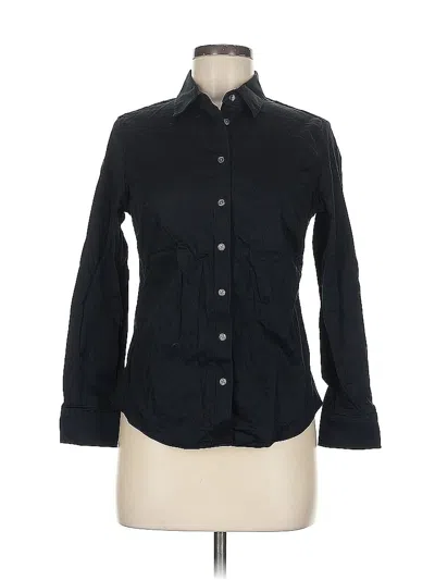 Pre-owned Banana Republic Factory Store Long Sleeve Button Down Shirt In Black