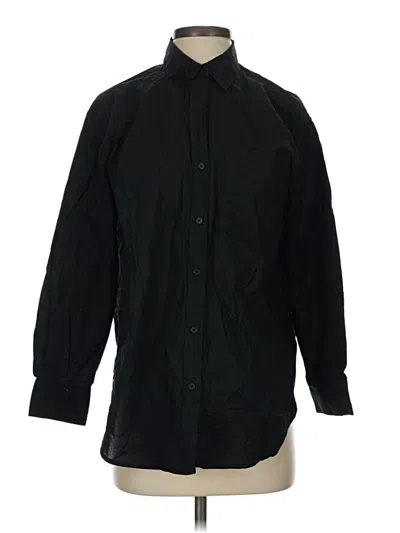Pre-owned Banana Republic Factory Store Long Sleeve Button Down Shirt In Black