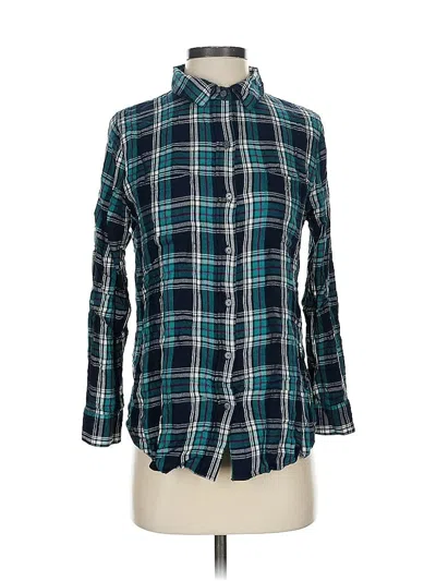 Pre-owned Banana Republic Factory Store Long Sleeve Button Down Shirt In Blue