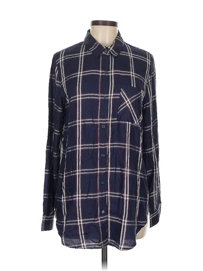 Pre-owned Banana Republic Factory Store Long Sleeve Button Down Shirt In Blue