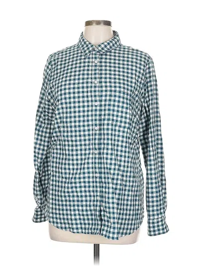 Pre-owned Banana Republic Factory Store Long Sleeve Button Down Shirt In Blue