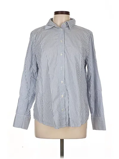 Pre-owned Banana Republic Factory Store Long Sleeve Button Down Shirt In Blue